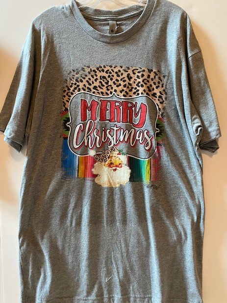 MERRY CHRISTMAS WITH SANTA - LEOPARD ACCENT - ADULT