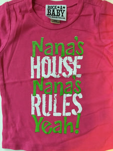Nana's House Nanas Rules t-shirt