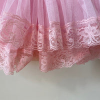 LIGHT PINK TUTU WITH LACE TRIM