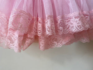 LIGHT PINK TUTU WITH LACE TRIM