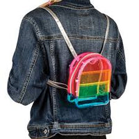 Transparent Rainbow Micro-Mini Backpack
