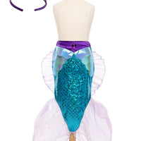 BLUE/LILAC MERMAID GLIMMER SKIRT TAIL AND TIARA