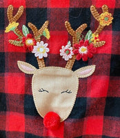 MUD PIE PLAID REINDEER TWO PIECE OUTFIT

