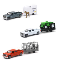 1:43 Scale Chevrolet Silverado Pick Up W/ Farm Trailer