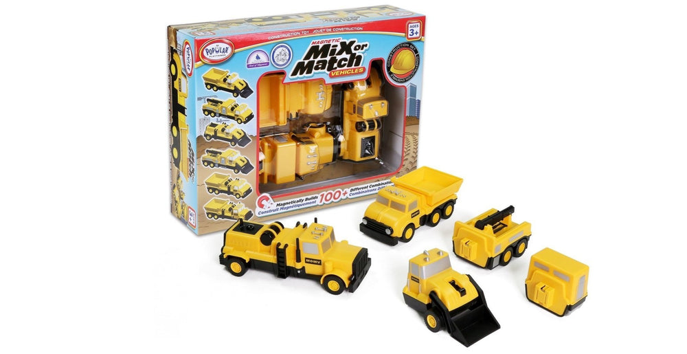 MAGNETIC MIX OR MATCH BUILD-A-TRUCK CONSTRUCTION